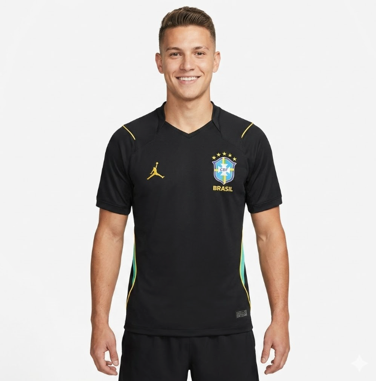 CAMISA BRASIL JORDAN PRETA 26/27 TORCEDOR